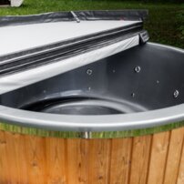 Okrúhla kúpacia kaďa, externá pec Horizont  200x105x95cm