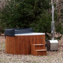 Okrúhla kúpacia kaďa, externá pec Horizont  200x105x95cm