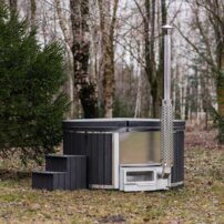 Okrúhla kúpacia kaďa, integrovaná pec Horizont - New, 200x105x95cm