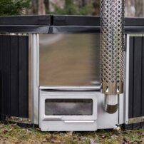 Okrúhla kúpacia kaďa, integrovaná pec Horizont - New, 200x105x95cm