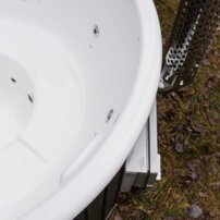 Okrúhla kúpacia kaďa, integrovaná pec Horizont - New, 200x105x95cm