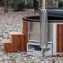 Okrúhla kúpacia kaďa, integrovaná pec Horizont - New, 200x105x95cm