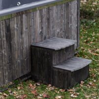 Štvorcová kúpacia kaďa, integrovaná pec 220×220