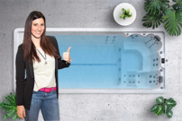 Mirna 55 Deep Sport plavecký bazén s protiprúdom, 550x235x129 cm