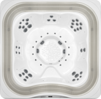 Komerčná vírivka s prelivom Riverflow a systémom pieskovej filtrácie