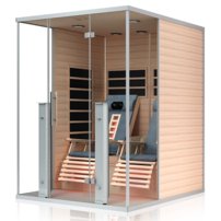 Fusion Exklusive červený céder - infrasauna 160x160x198