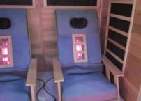 Fusion Exklusive červený céder - infrasauna 160x160x198