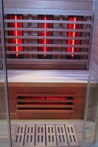 Menorca Lux Red Zeder, 119x115x198 infrasauna
