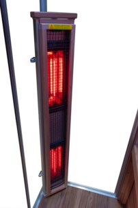 Fusion Exklusive červený céder - infrasauna 160x160x198