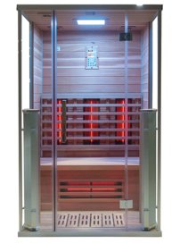 Menorca Lux Red Zeder, 119x115x198 infrasauna