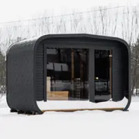Zateplená LUX sauna s predsieňou 245 × 340 cm – Thermo Wood