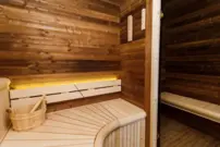 Zateplená LUX sauna s predsieňou 245 × 340 cm – Thermo Wood