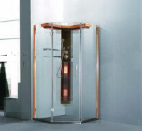 Sprchový infra panel AquaLuxus D13 bambus / čierny hliník