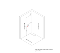 AWT LD206F15 parná kabína 100x100 s vysokou vaničkou