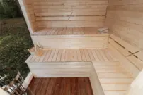LUX REVERSE sauna s predsieňou 245 × 400 cm