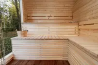 LUX REVERSE sauna s predsieňou 245 × 400 cm
