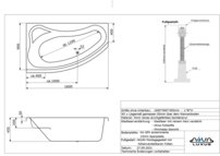 Zenpool Marlene, hydromasážna vaňa  vľavo 160x90cm