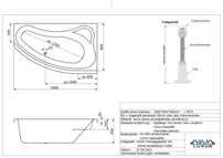 Zenpool Marlene, hydromasážna vaňa  vpravo/vľavo 160x90cm