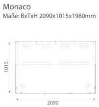 Monaco Lux Red Zeder, 209x115x198 infrasauna