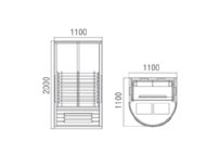 Portos Lux, Hemlock 110x110x200 infrasauna