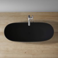 Stoneart BS-526 185x79 voľne stojaca vaňa čierna