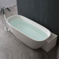 Stoneart BS-529 185x81 voľne stojaca vaňa biela lesklá