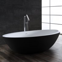 Stoneart BS-531 190x100 voľne stojaca vaňa čierna/biela