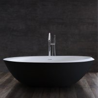 Stoneart BS-531 190x100 voľne stojaca vaňa čierna/biela