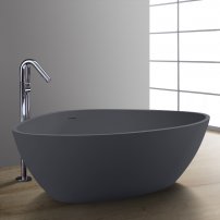 Stoneart BS-533 180x140 voľne stojaca vaňa tmavo sivá