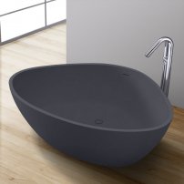 Stoneart BS-533 180x140 voľne stojaca vaňa tmavo sivá