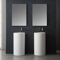 Stoneart LZ513 voľne stojace umývadlo 45cm biela lesklá