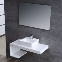 Stoneart umývadlo LC147 minerálny kompozit 40x40cm biela matná