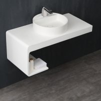 Stoneart umývadlo LC148 minerálny kompozit 45x45cm biela lesklá