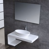 Stoneart umývadlo LC153 minerálny kompozit 60x33cm biela matná