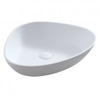 Stoneart umývadlo LC154 minerálny kompozit 56x43cm biela lesklá