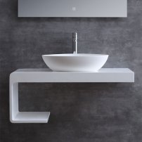 Stoneart umývadlo LC154 minerálny kompozit 56x43cm biela matná