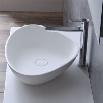 Stoneart umývadlo LC154 minerálny kompozit 56x43cm biela lesklá