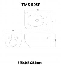 StoneArt TMS-505P WC 54x38cm biela matná