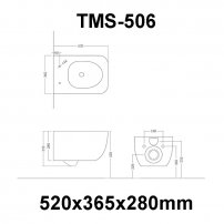 StoneArt TMS-506P WC 52x38cm biela lesklá