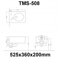 StoneArt TMS-508P WC 52x36cm biela matná