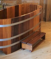 Vírivá vaňa s masážou, drevo Kambala/Smrekovec