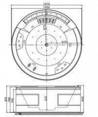 Wellgems WG-U2603OH okrúhla hydromasážna vaňa 1950x1950x780 mm so zásterou