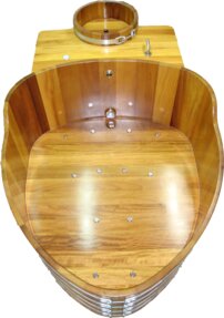 Vírivá vaňa s masážou, drevo Kambala/Smrekovec