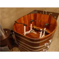 Vírivá vaňa s masážou, drevo Kambala/Smrekovec