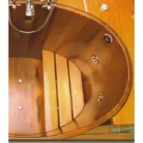 Blumenberg – handcrafted wooden hot tubs made of larch or Kambala wood.