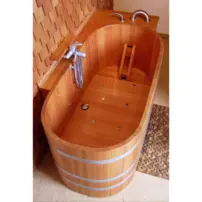 Vírivá vaňa s masážou, drevo Kambala/Smrekovec