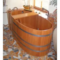 Vírivá vaňa s masážou, drevo Kambala/Smrekovec