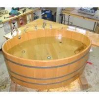 Vírivá vaňa s masážou, drevo Kambala/Smrekovec