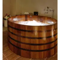 Vírivá vaňa s masážou, drevo Kambala/Smrekovec