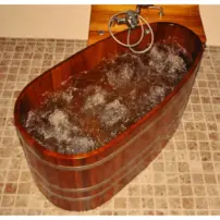 Vírivá vaňa s masážou, drevo Kambala/Smrekovec